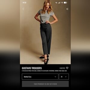 Sezane Mottled Grey Gustavo Trousers